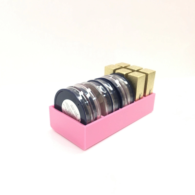 Розовый акриловый компактный органайзер для макияжа