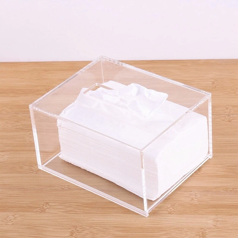 Индивидуальная офисная прозрачная акриловая коробка для салфеток