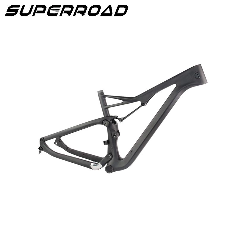 Рама горного велосипеда Superroad из углеродного волокна с защитой от нагрева 650B Plus Велосипедная вилка 27,5 с полной подвеской