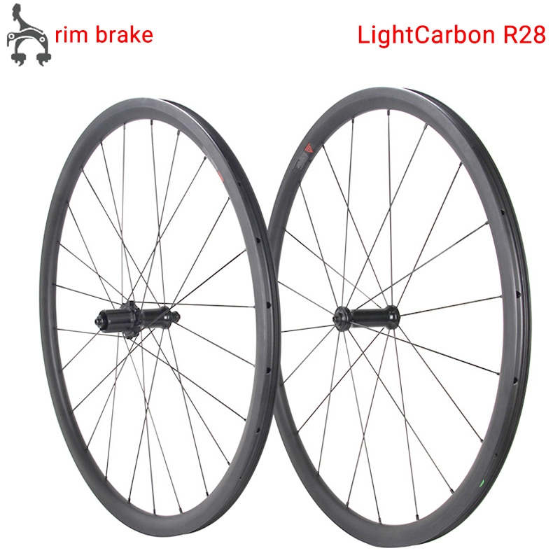 LightCarbon R28 Экономичный карбоновый ободной тормоз 700C Road Carbon Wheel с дешевой ценой