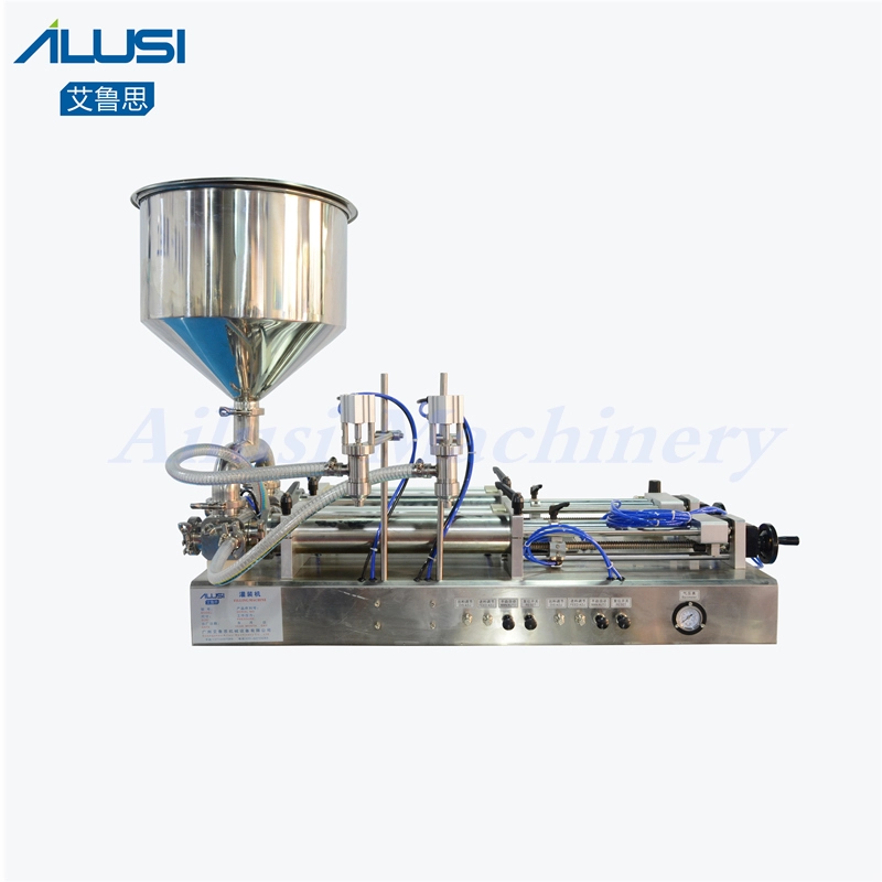 Горизонтальная машина для розлива поршневой жидкости с двумя соплами