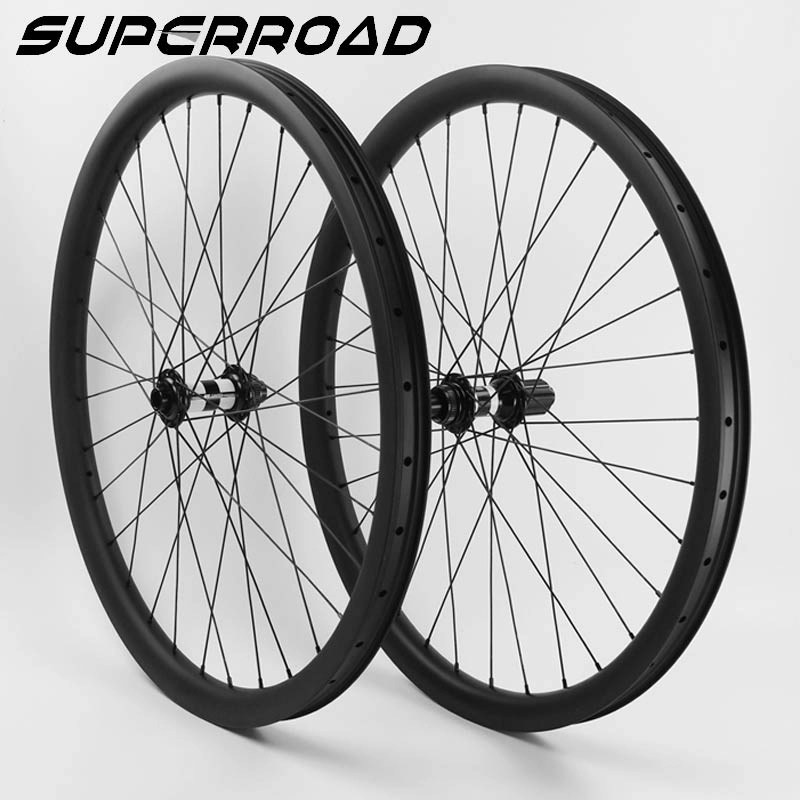 Модернизированная колесная пара для горного велосипеда Superroad Carbon XC, глубина 33 мм, бескамерные асимметричные колеса для велосипеда со ступицей DT