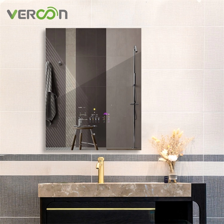 Новое поступление, настенное водонепроницаемое прямоугольное зеркало для ванной комнаты с подсветкой, Android 11, умное зеркало для ванной комнаты с защитой от запотевания