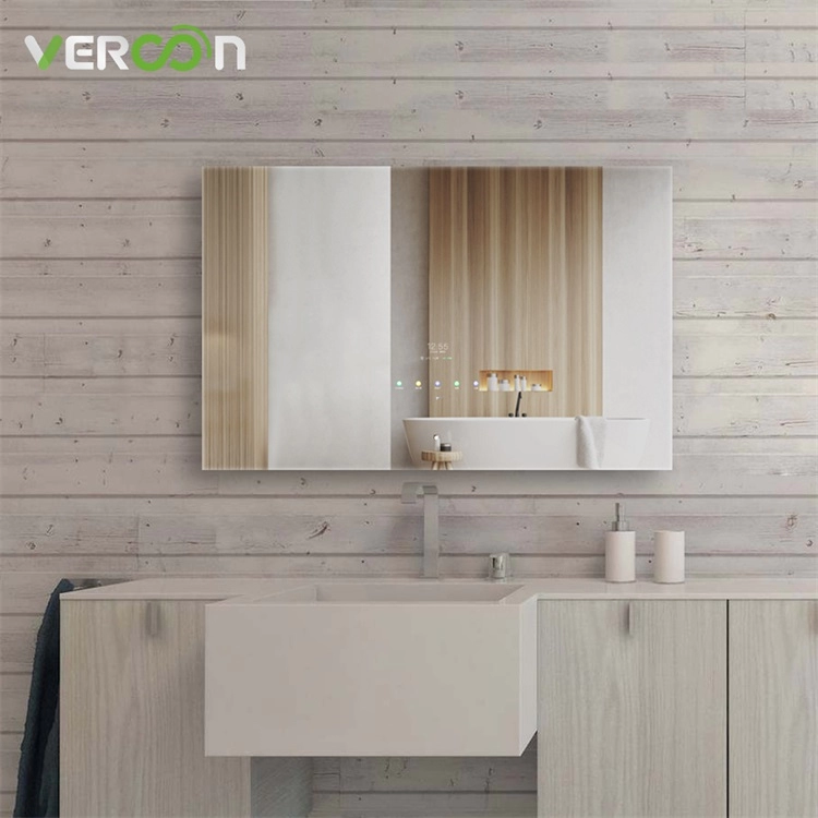 Многофункциональное смарт-зеркало для ванной комнаты android os 11 smart tv большой прямоугольник 1200*800 мм