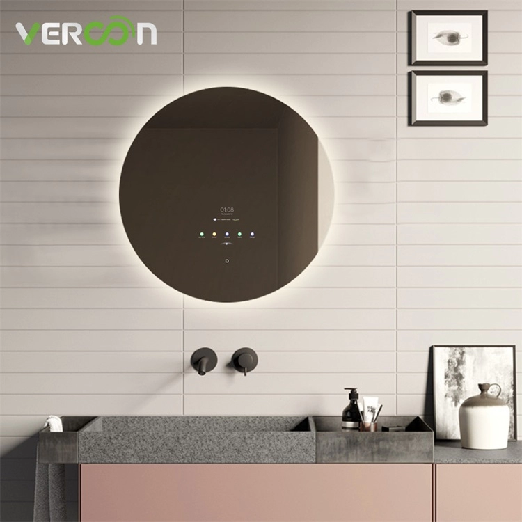 Умное зеркало для ванной комнаты Vercon Amazon Круглое светодиодное зеркало