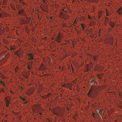 Плитки звездного красного искусственного кварца ОП1801 для плиток настила гостиницы