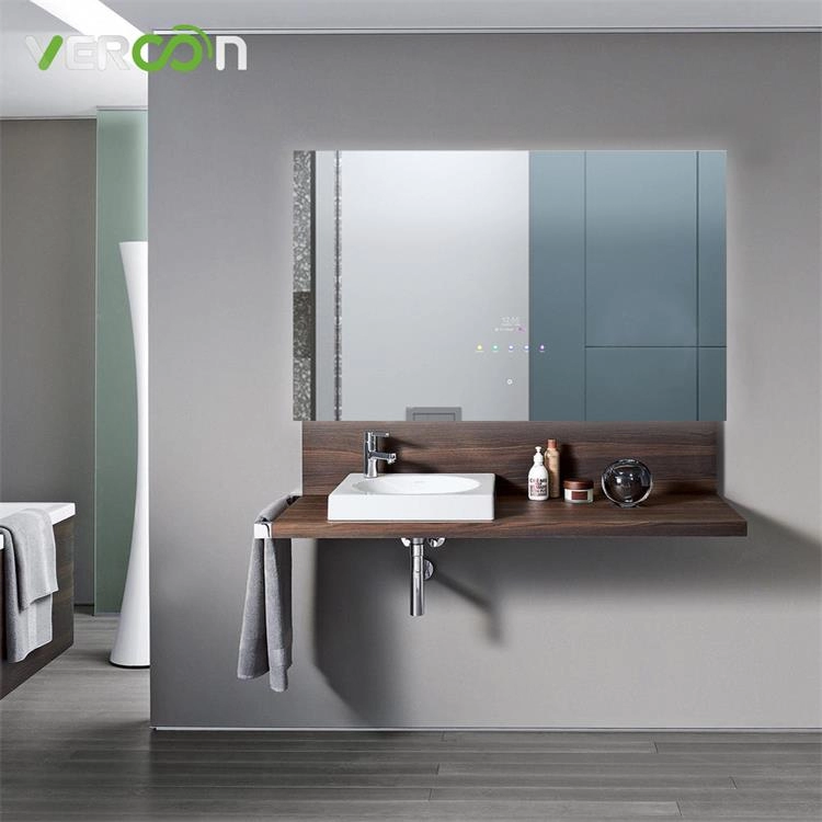 Зеркало касания экрана телевизора ванной комнаты андроида профессионального макияжа круглое освещенное умное