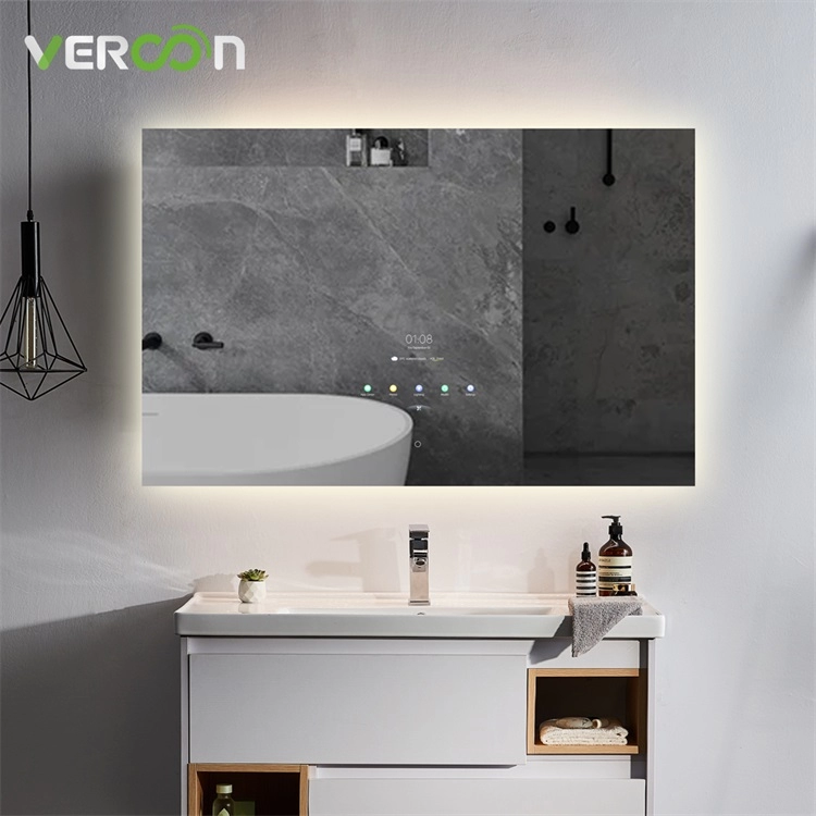 Настенное косметическое зеркало для ванной комнаты, сенсорное зеркало на базе Android, умное зеркало с WIFI
