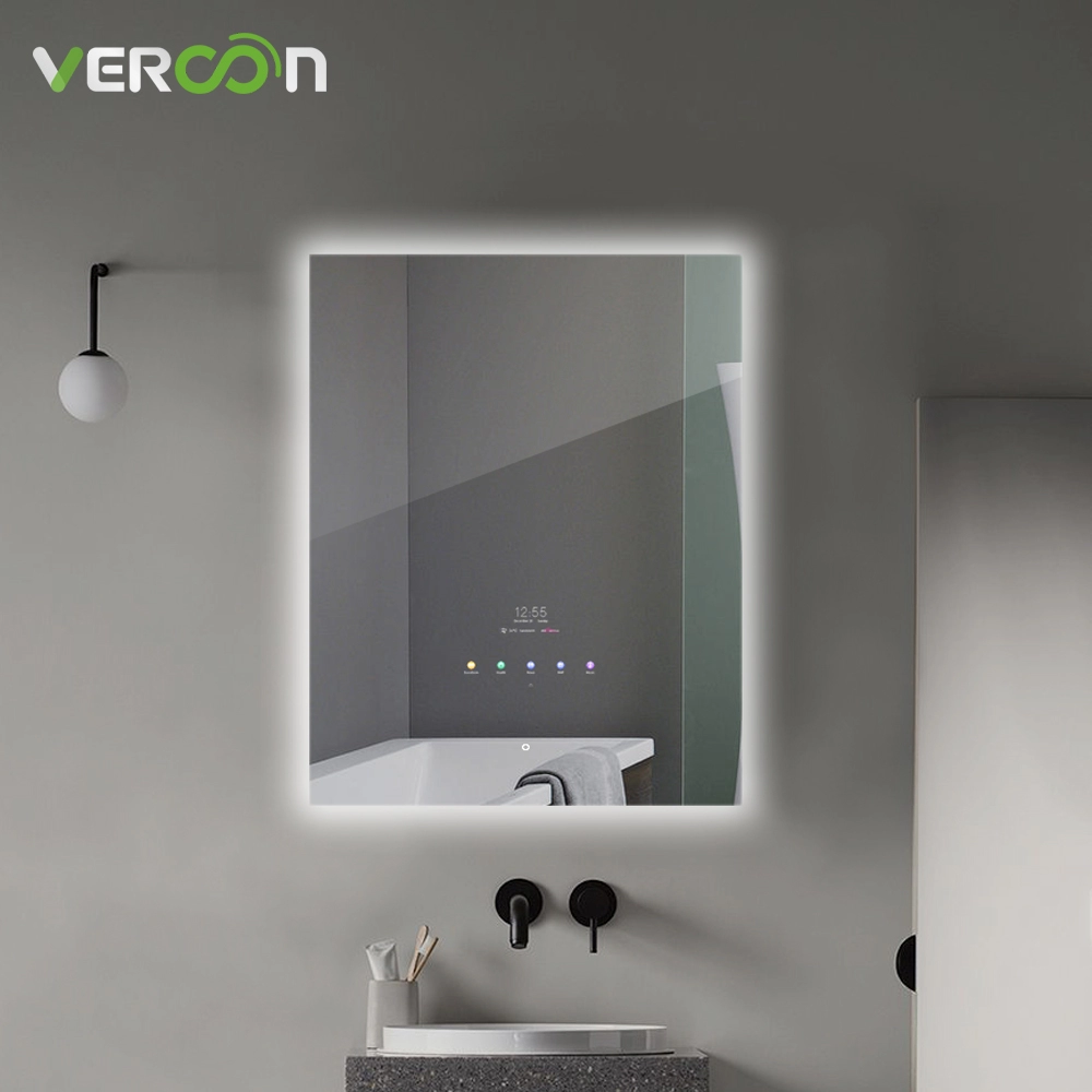 Водонепроницаемое IP65 зеркало для ванной с сенсорным экраном и светодиодной подсветкой