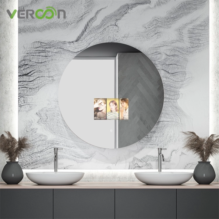Круглое смарт-зеркало Vercon со светодиодной подсветкой