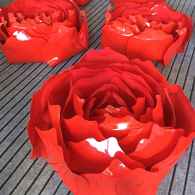 искусственная красная акриловая декоративная роза реквизит