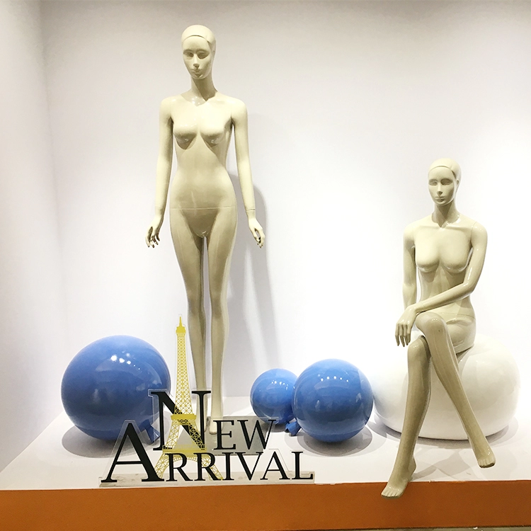 Горячие надувные голубые шары из стекловолокна для женской витрины розничного магазина