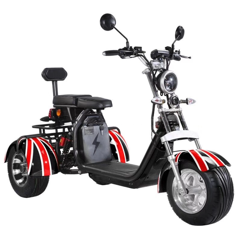 3 колеса, максимальная скорость 45 км/ч, электрический скутер citycoco 60v 1500w citycoco с толстой шиной