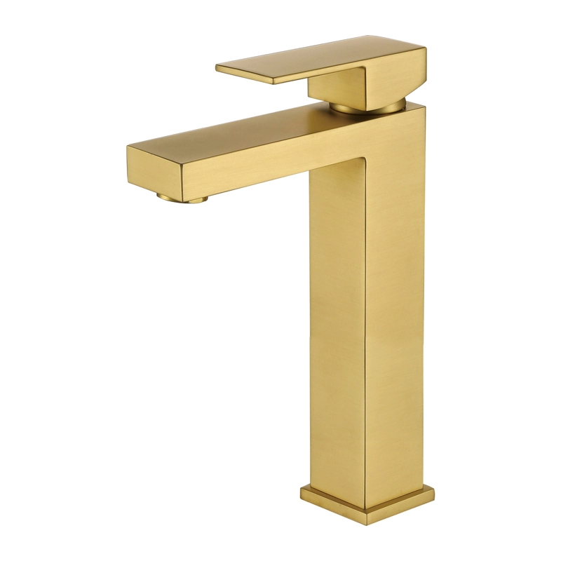 Золотые роскошные смесители для умывальника из латуни для ванной комнаты