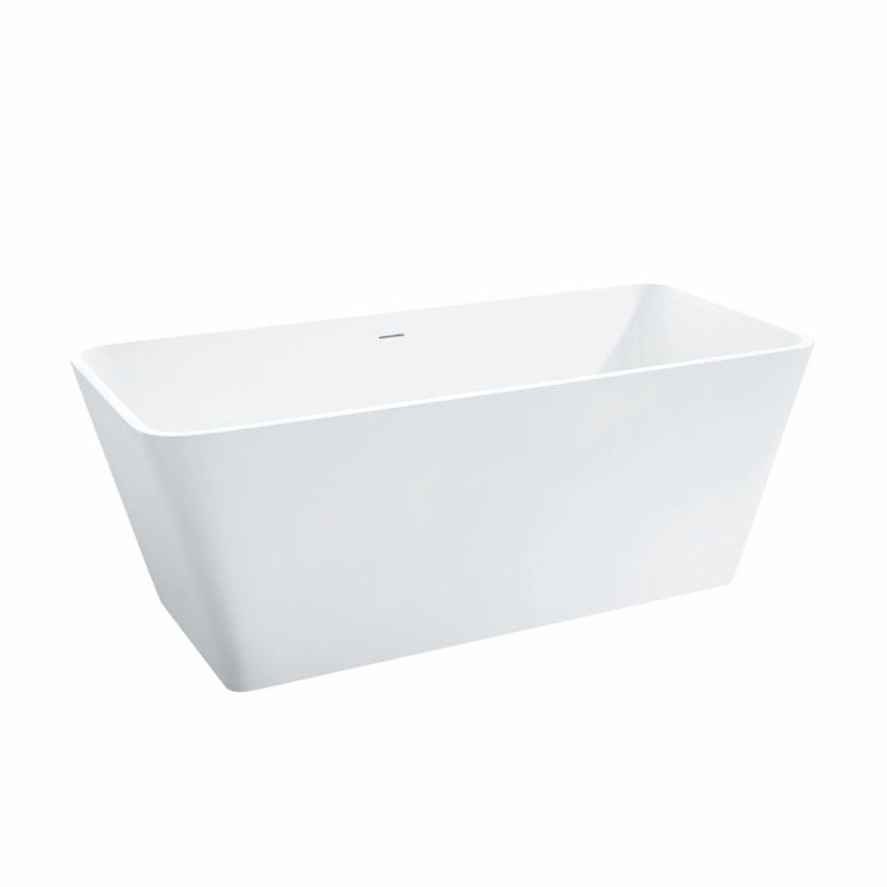 Современная белая отдельностоящая ванна с твердой поверхностью