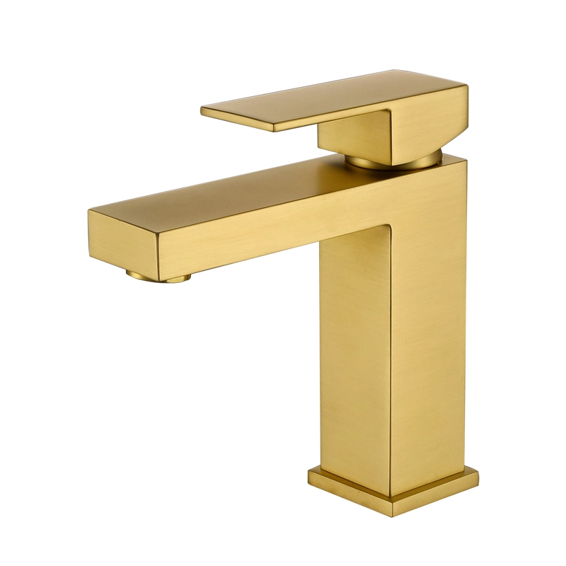 Золотые роскошные смесители для умывальника из латуни для ванной комнаты