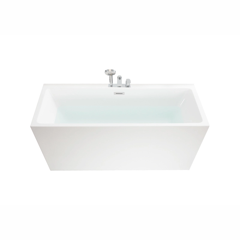 Белая акриловая отдельностоящая ванна квадратной формы