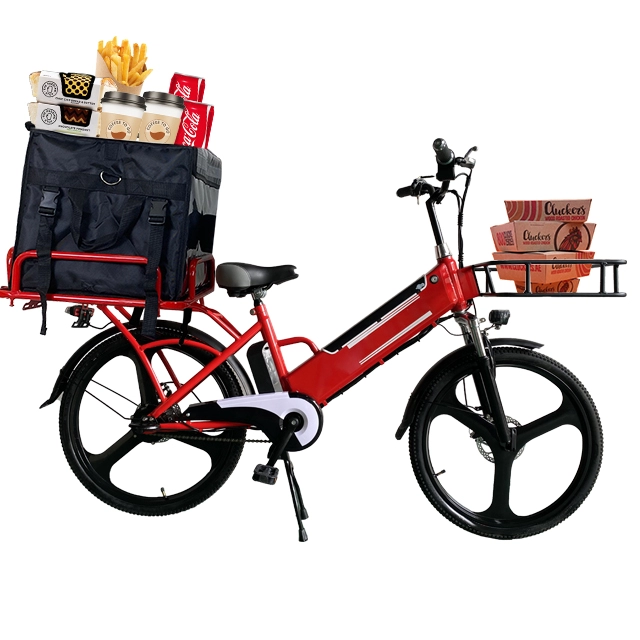 48V 240W красный электрический велосипед для доставки еды