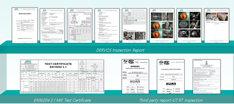 Отчеты о проверках Dervos промышленной арматуры