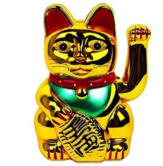 Керамический кот Maneki Neko Lucky Fortune с машущей рукой