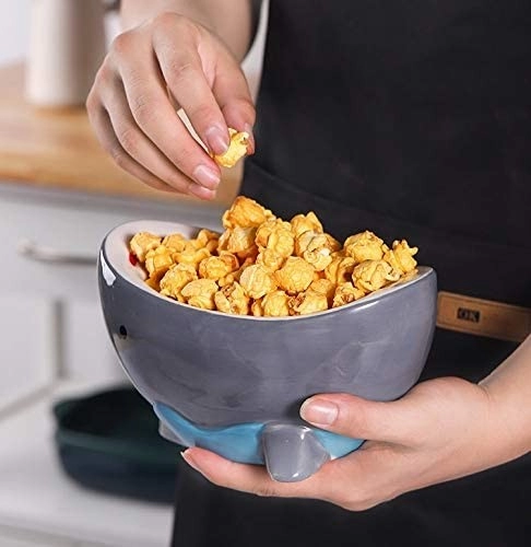 Керамическая миска для попкорна ручной работы Baby Shark Cereal Candy Bowl