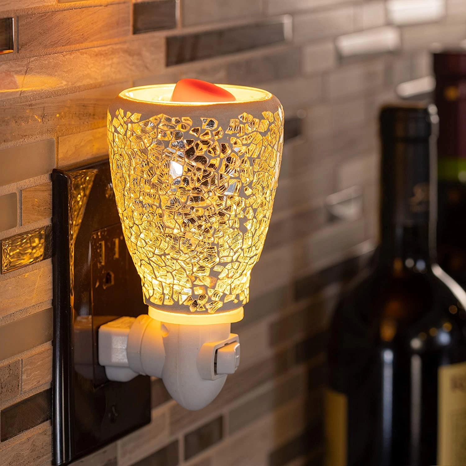 3D стеклянная электрическая лампа горелки расплава воска для гостиной