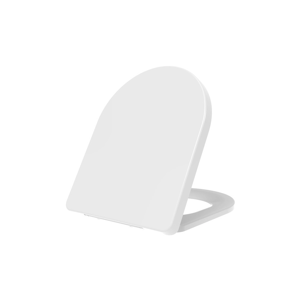 17-дюймовая пластиковая удлиненная крышка крышки унитаза PP D-образная белая крышка сиденья унитаза
