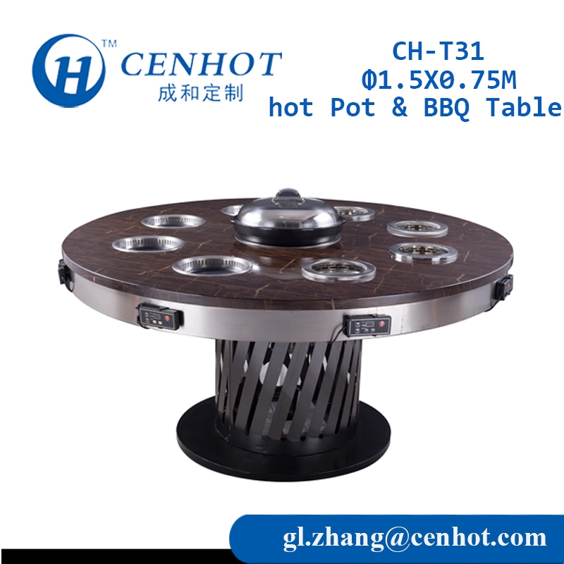 Маленькая горячая кастрюля и корейский стол для барбекю на заказ CH-T31 - CENHOT
