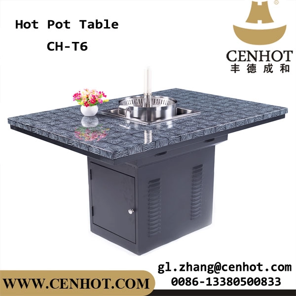 CENHOT Коммерческий ресторан Hot Pot Table с подъемным горячим горшком