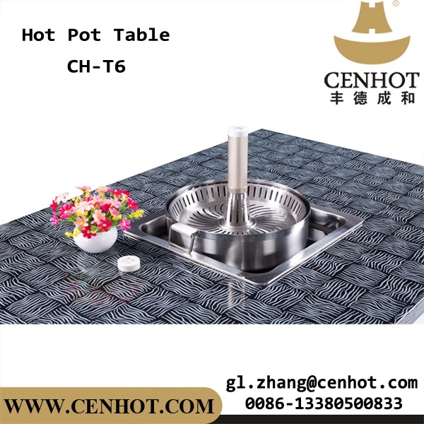 CENHOT Коммерческий ресторан Hot Pot Table с подъемным горячим горшком