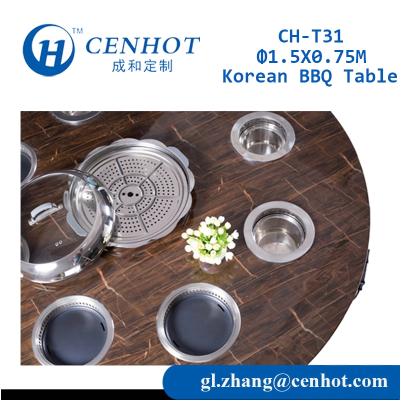 Маленькая горячая кастрюля и корейский стол для барбекю на заказ CH-T31 - CENHOT