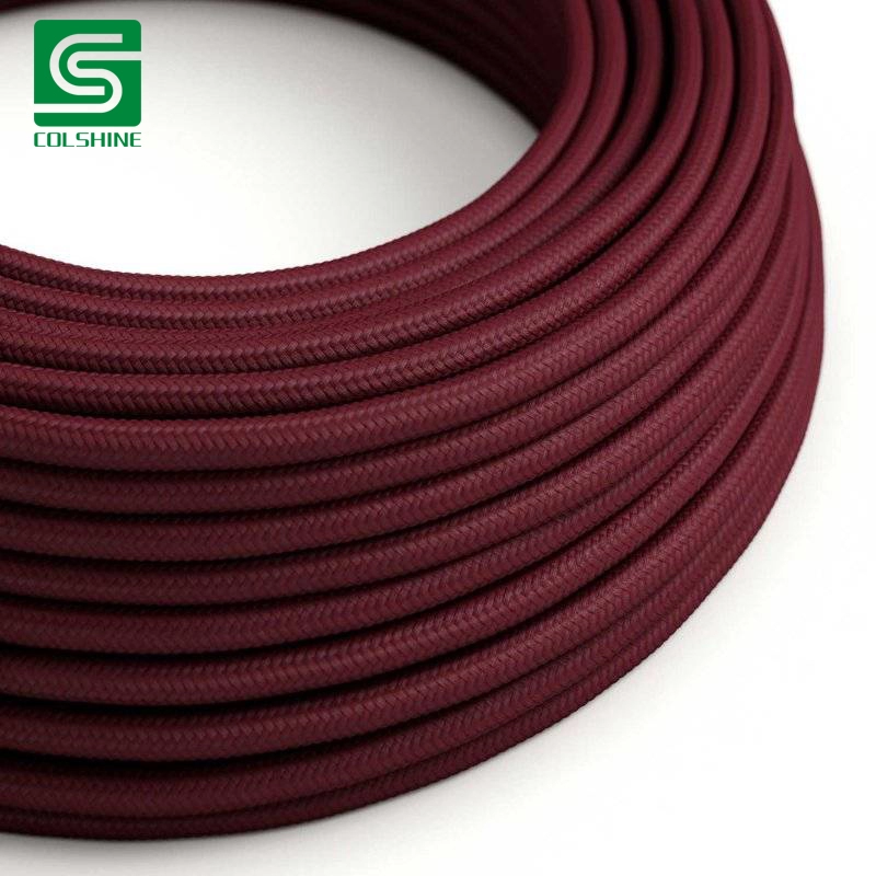 Плетеный электрический красочный 3-жильный кабель