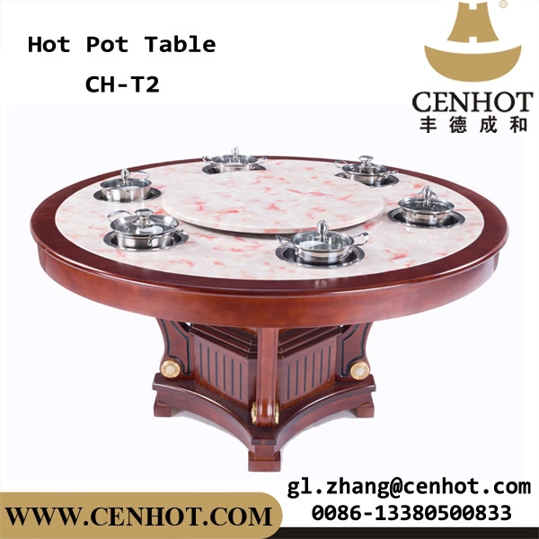 CENHOT Marble Hot Pot Restaurant Обеденный стол с индукционной плитой