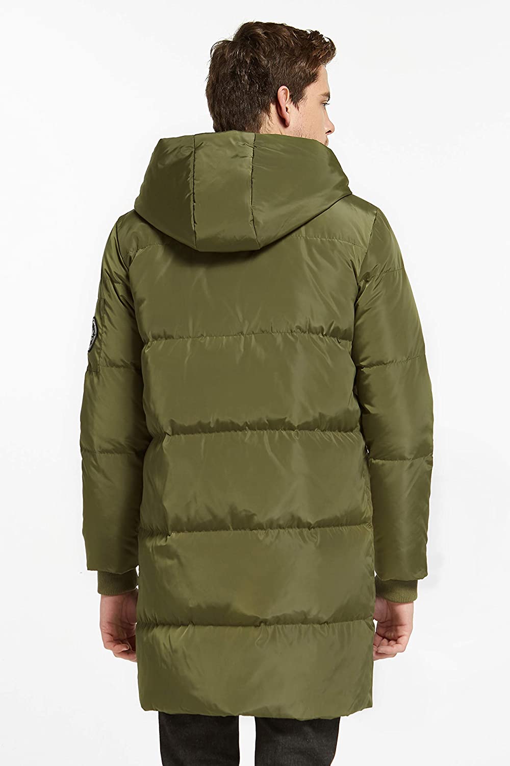 Quilted puffer down jacket