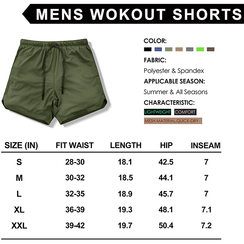 Флуоресцентные мужские шорты для тренировок