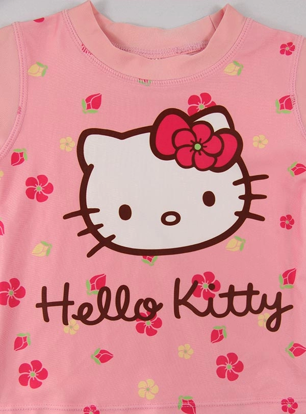 Розовые футболки с рашгардом для девочек Hello Kitty