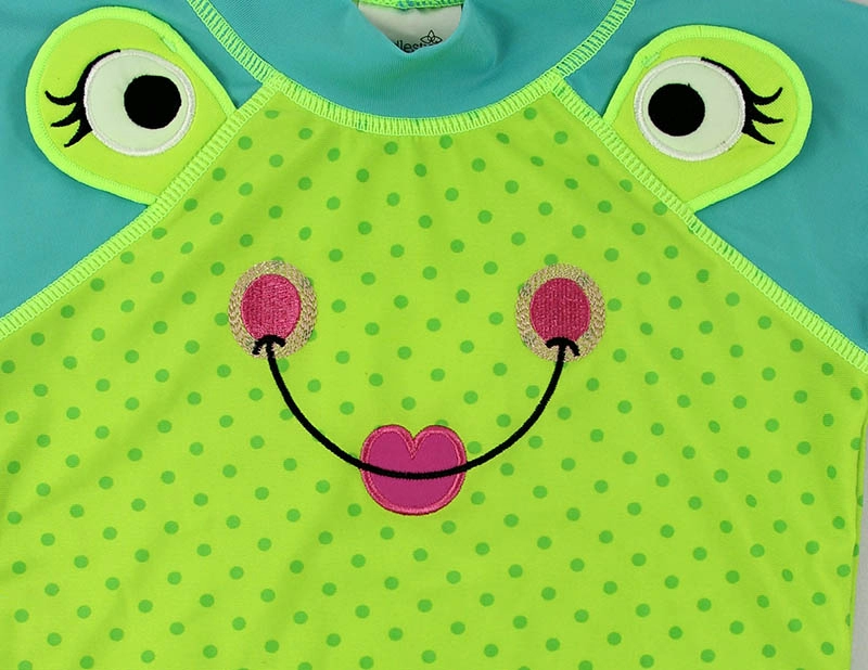 Зеленые детские комплекты из двух предметов Rash Guard Frog для девочек