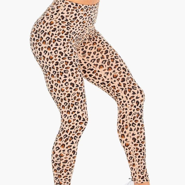 Женские леопардовые леггинсы с высокой талией на заказ