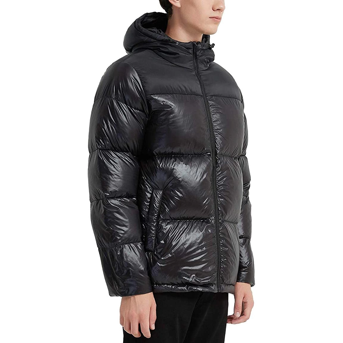 Мужская пуховая куртка с капюшоном, легкая непромокаемая зимняя упаковка, пальто