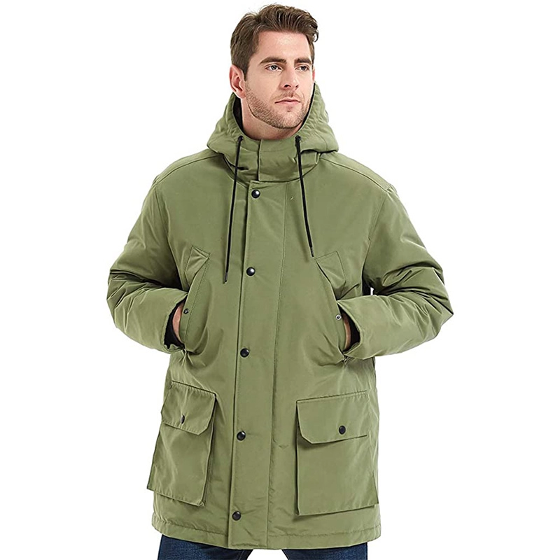 Мужская толстая зимняя пуховая куртка для активного отдыха с капюшоном Relaxed Fit Coat