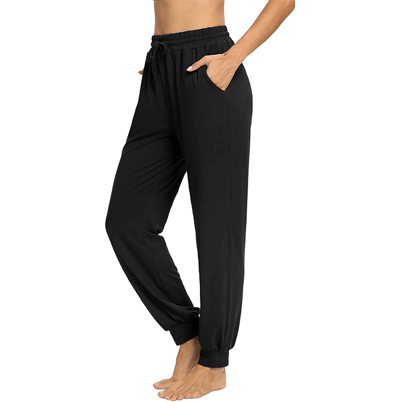 Женские спортивные штаны для йоги с карманами, тренировочные бегуны на шнуровке, штаны для отдыха, повседневные спортивные штаны для бега