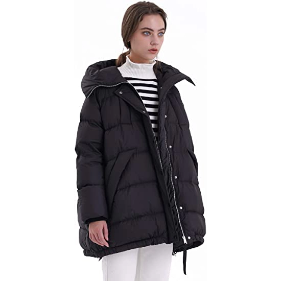 Женская пуховая куртка-пуховик Легкая теплая куртка-парка с капюшоном