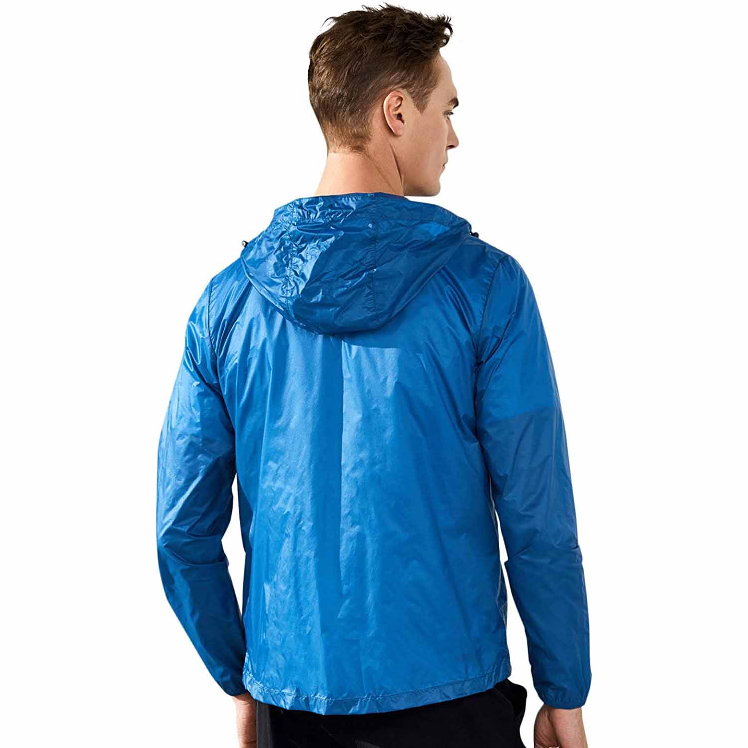 men's blue windbreaker