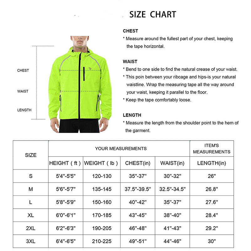 orange packable men's running jackets