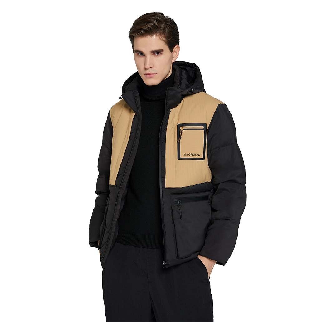 Мужская складная пуховая куртка с капюшоном, легкий пуховик, утепленное пальто