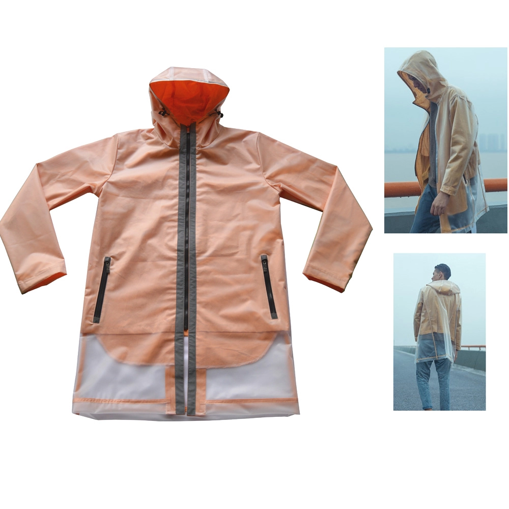 Мужская модная водонепроницаемая прозрачная куртка от дождя