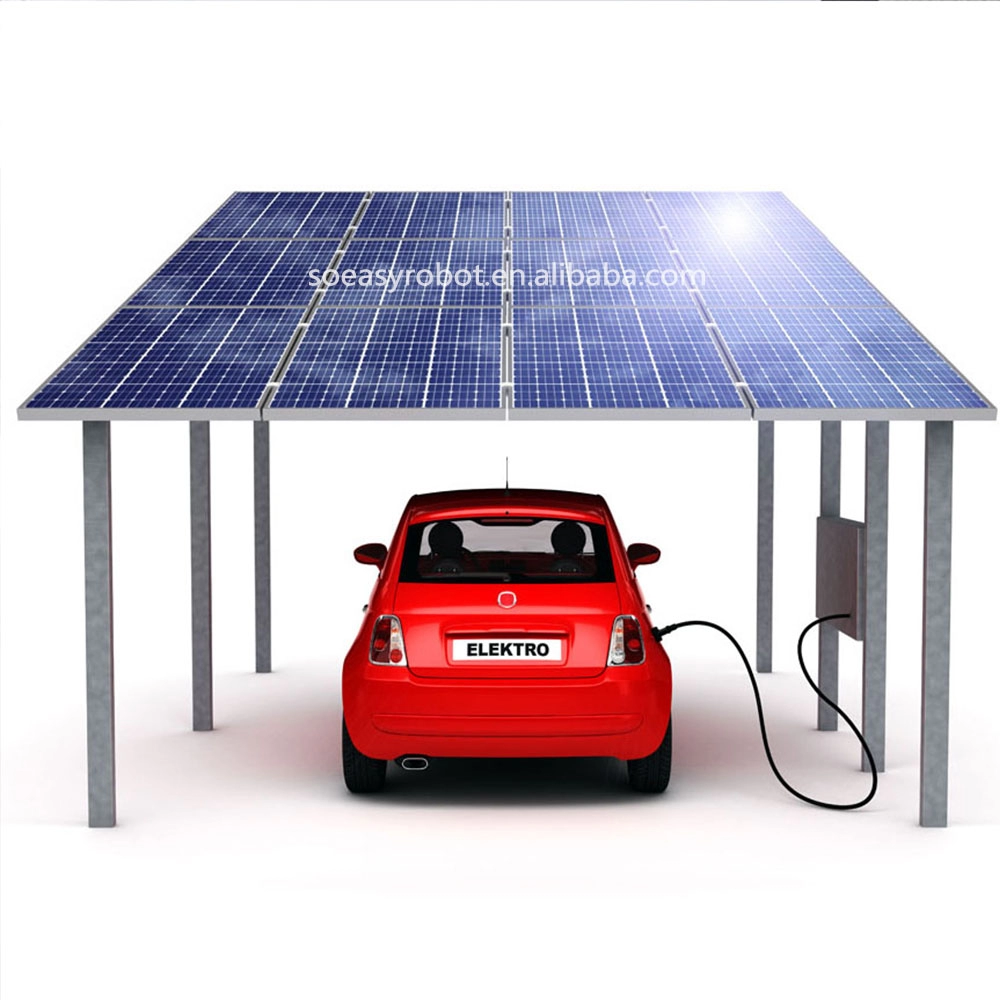 Современный дизайн, солнечная автомобильная парковка, навес для автомобиля с панелью солнечных батарей