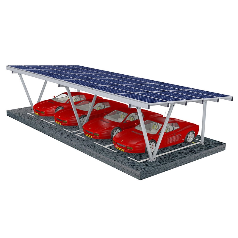 установка навеса для солнечных батарей высококачественная конструкция
