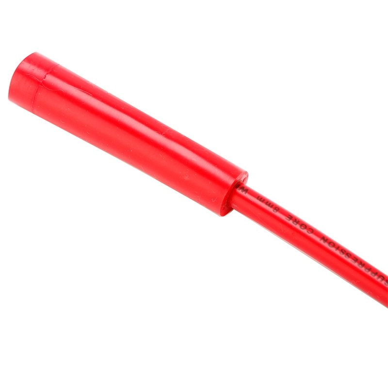 Комплект проводов для свечей зажигания красного цвета 8 мм с прямыми силиконовыми чехлами