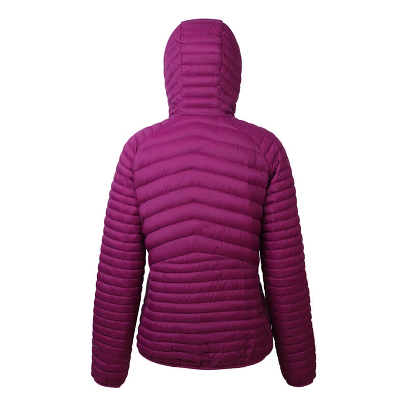 Женская пурпурная легкая куртка на утином пуху